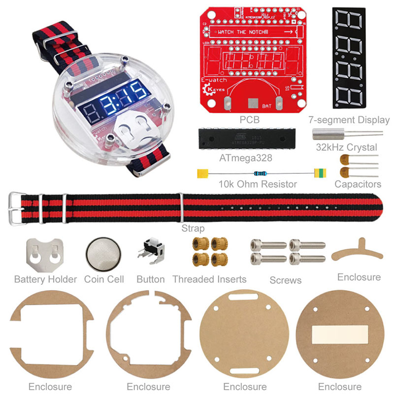 Single Chip LED Kit Clock DIY  - Arduino Kit recension och pris