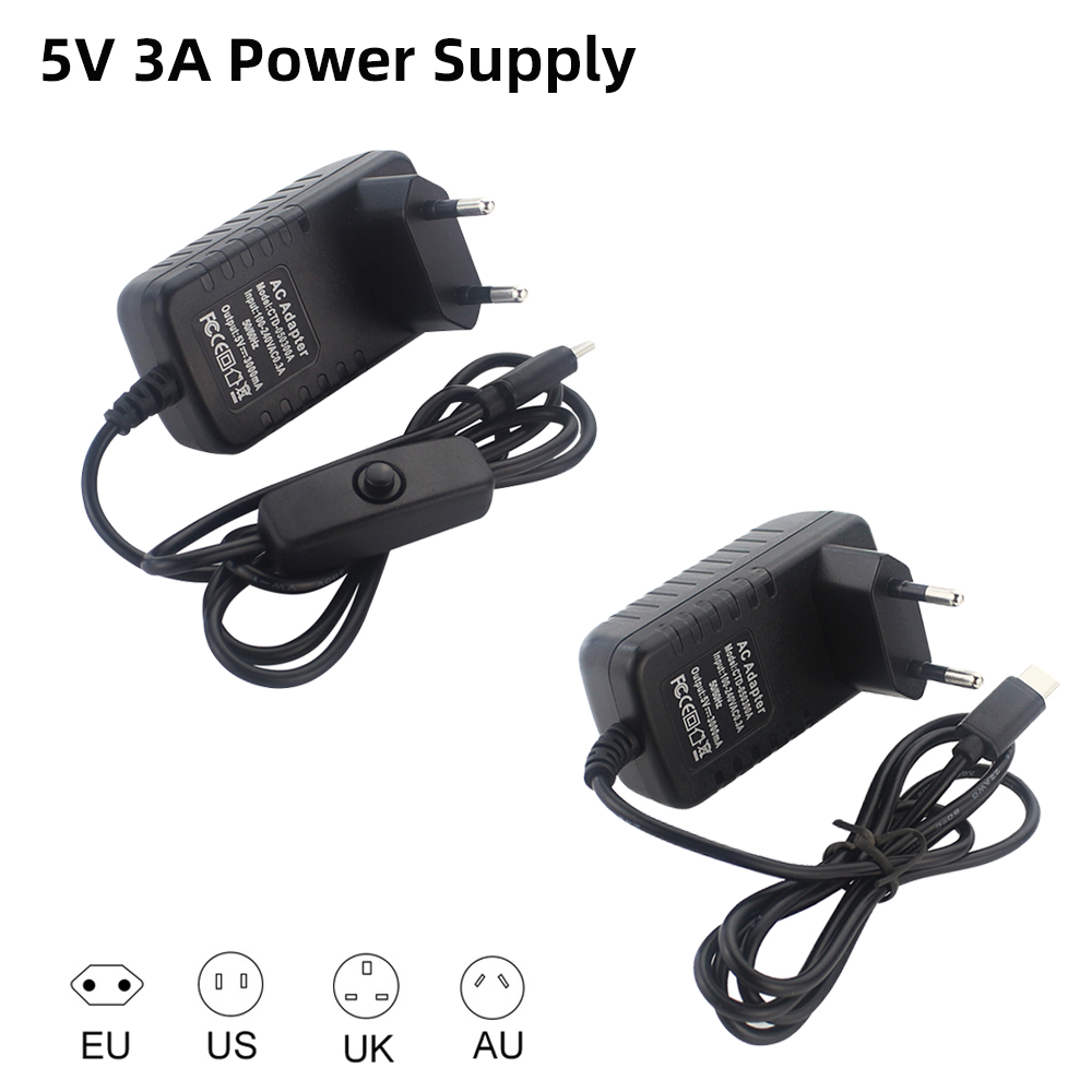 5V 3A Raspberry Pi 4 Power Sup - Pi Power Supply recension och pris