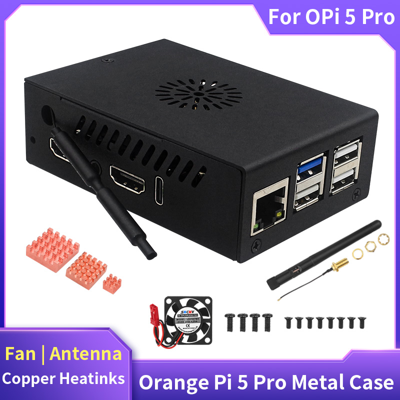 Orange Pi 5 Pro Case Metal She - Pi Power Supply recension och pris