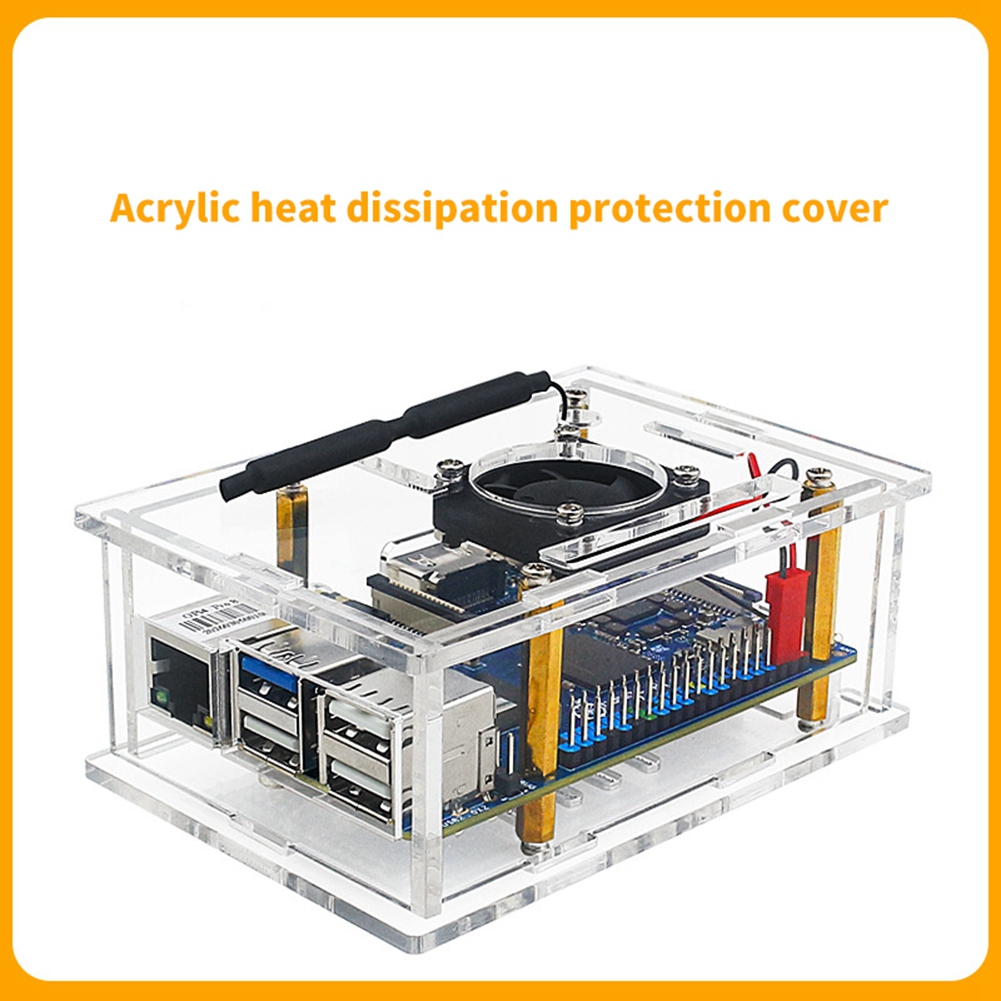 B27B Cooling Fan& Acrylic Prot - Pi 4 Case recension och pris