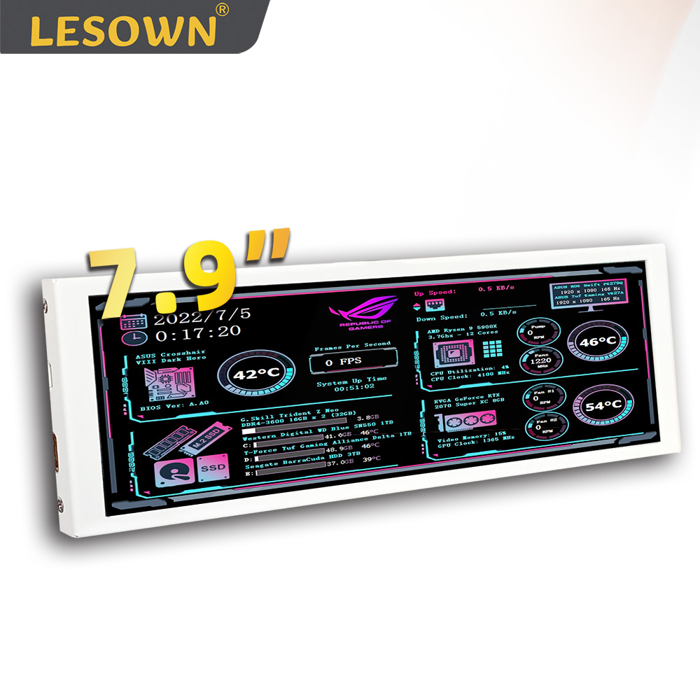 LESOWN Bar Display 7.9 inch Wh - Pi 4 Case recension och pris