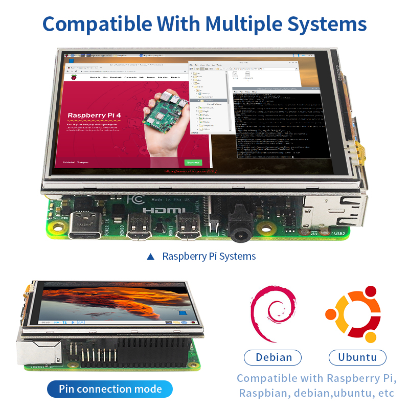 3.5 inch Raspberry Pi 4 Touch  - Pi 4 Case recension och pris