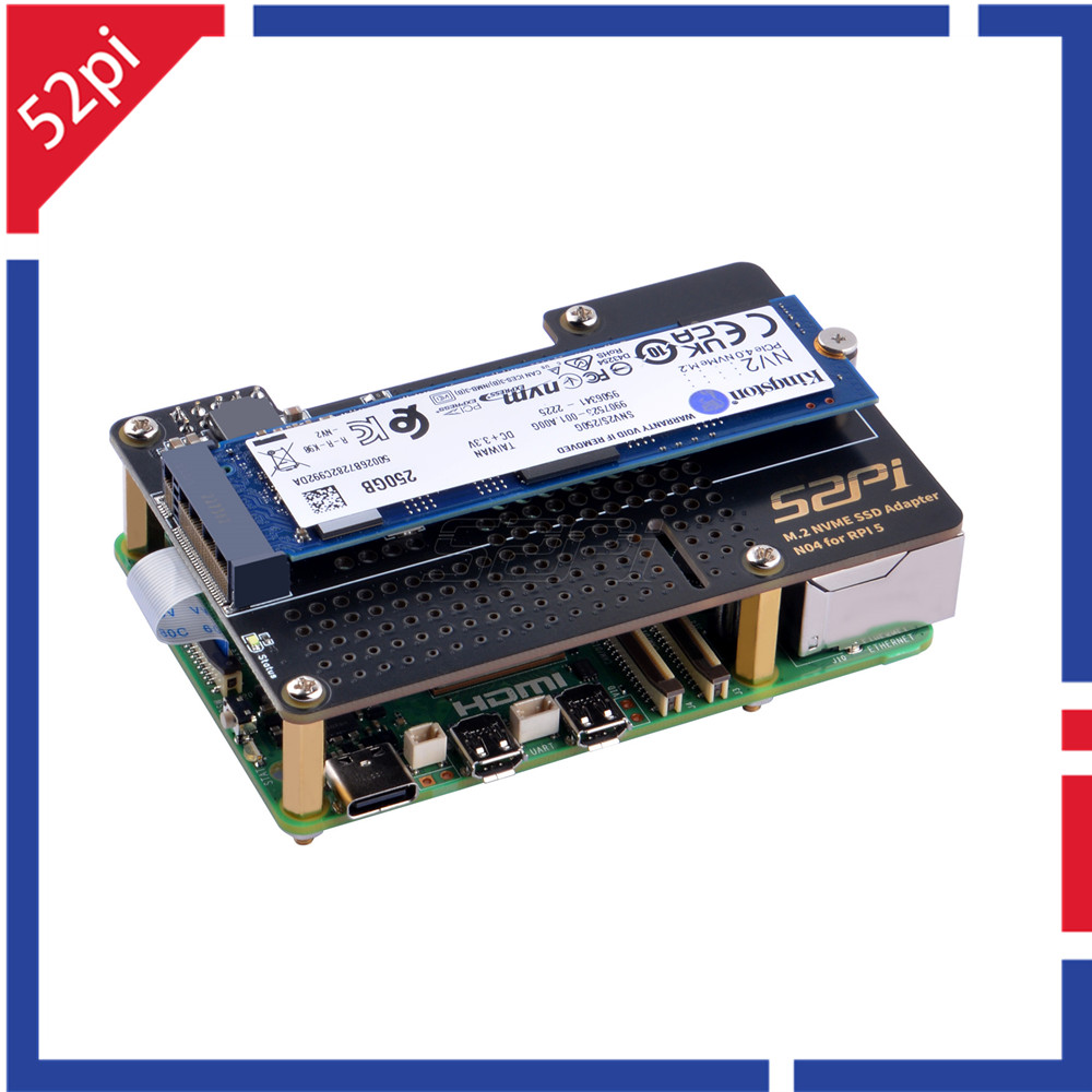 52Pi Raspberry Pi 5 N04 M.2 22 - Pi Cooler recension och pris