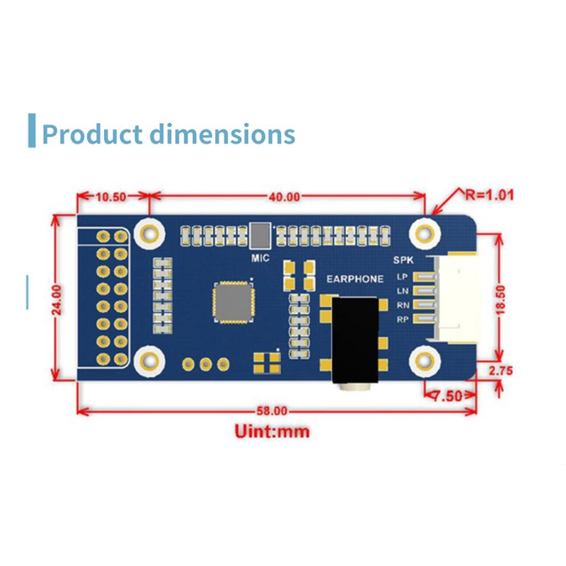 WM8960 For Raspberry Pi 5/7 In - Raspberry Pi 5 recension och pris