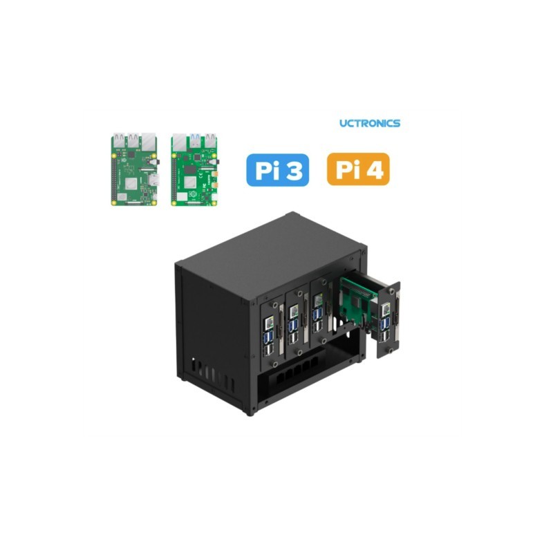 UCTRONICS Raspberry Pi Cluster - Pi 4 Case recension och pris